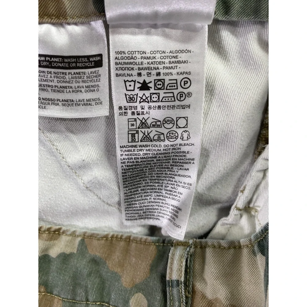Levis Shorts Mens 40 Camouflage Camo Cargo Multi Pocket Zip Flap‎ Utility Casual